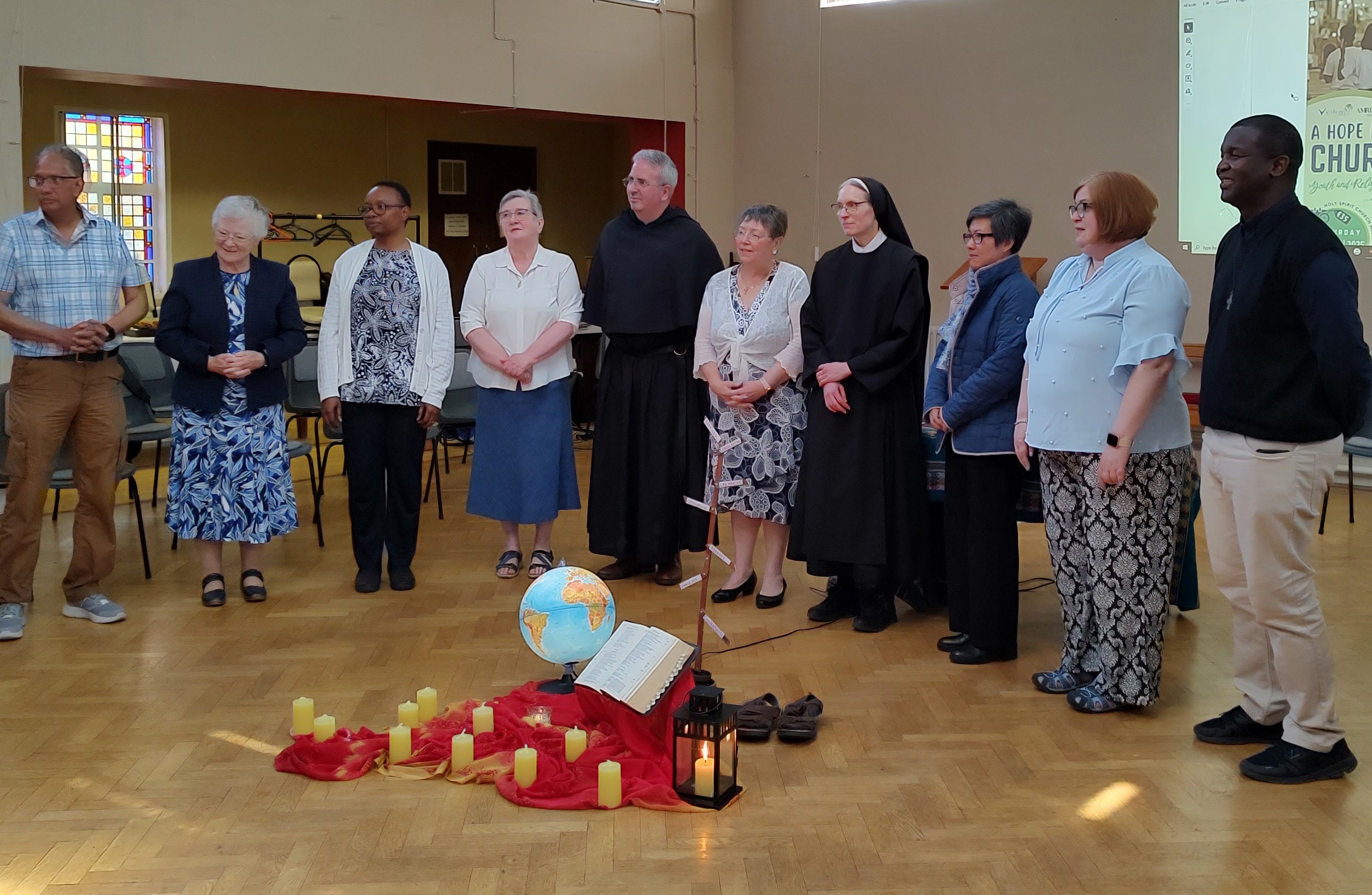 Outgoing and incoming members of the Vocations Ireland executive board are  celebrated during the group's annual conference in May, held in Dublin. (Julie A. Ferraro)