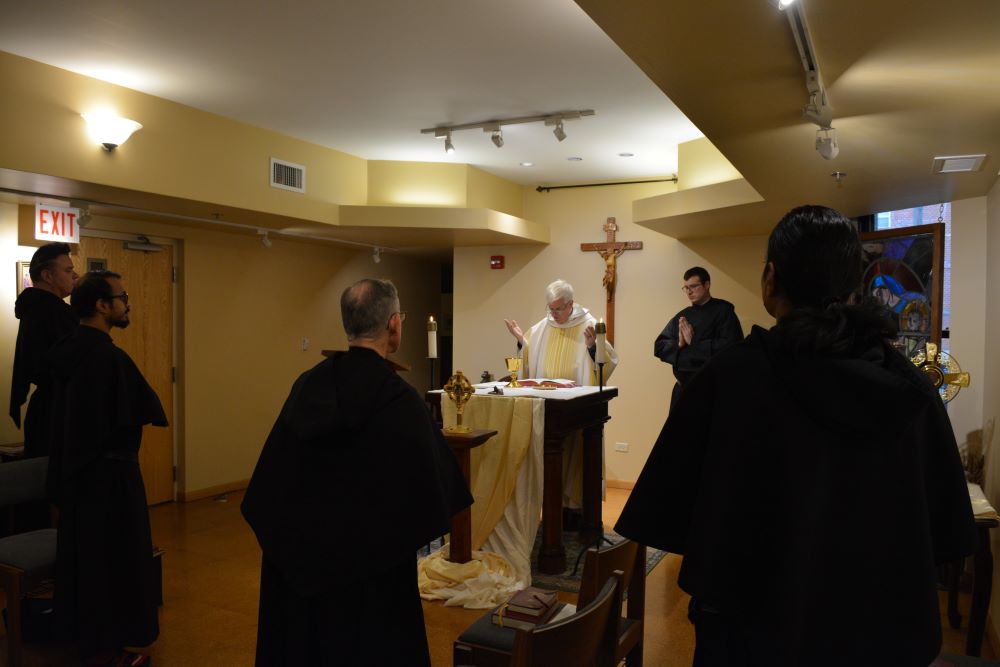 Friars at Mass