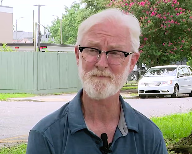 Mark Richards lost his job at a Catholic school when it was revealed that his late spouse was a man. (The Guardian/X/WDSU)
