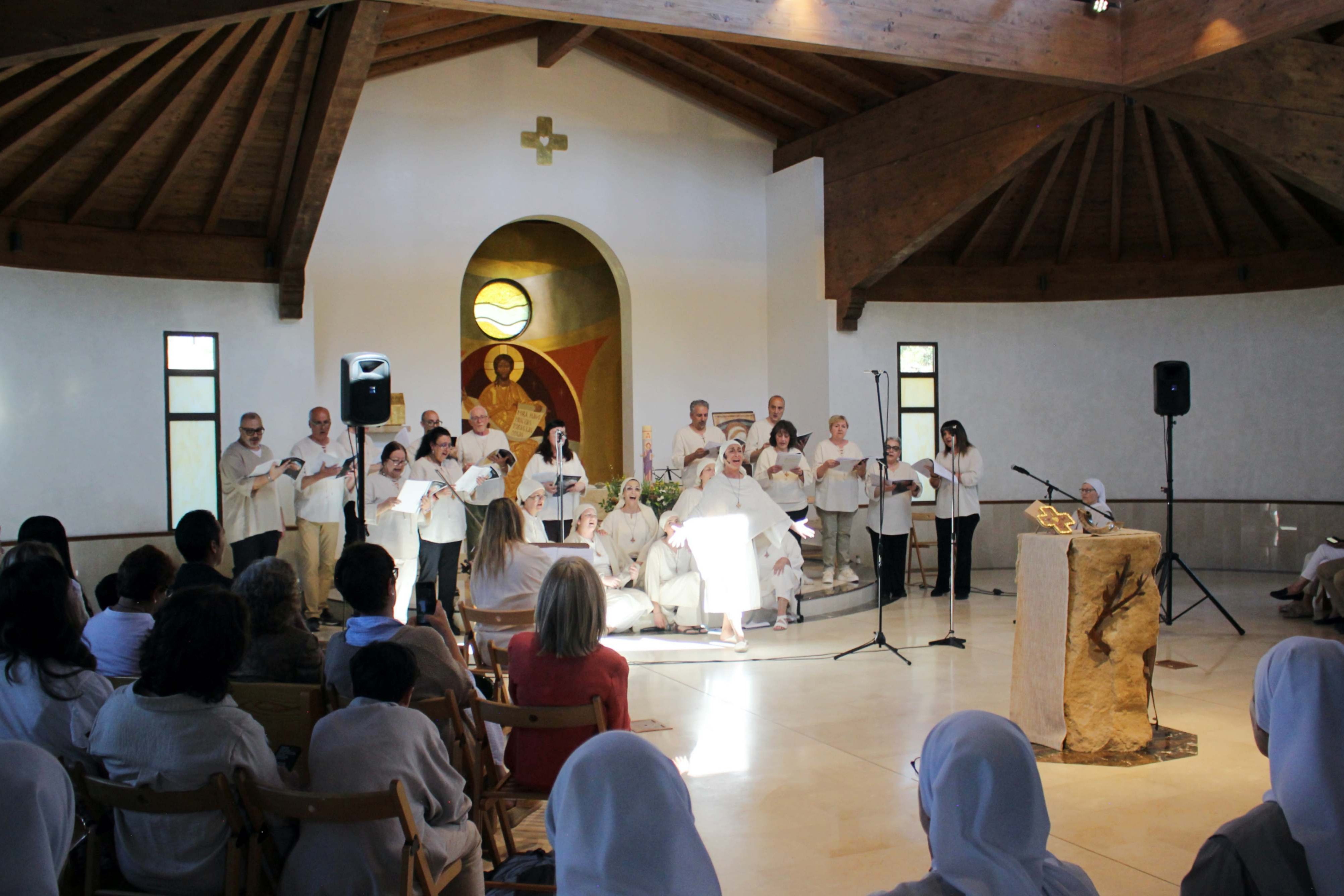 Scene from the oratorio "El Santo Viaje" ("The Holy Journey") performed in the Church of Reconciliation, at the Monastery of the Conversion in Sotillo de la Adrada, Spain. (Courtesy of the Monastery of the Conversion)