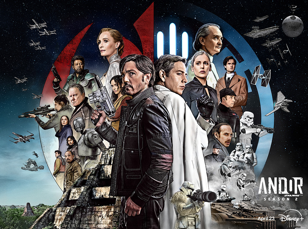 The second and final season of 'Andor' takes place in the five years before the original Star Wars trilogy, as the Galactic Empire attempts to solidify its grip on a galaxy that has been pushed to its breaking point under the tyrannical regime. (Disney)