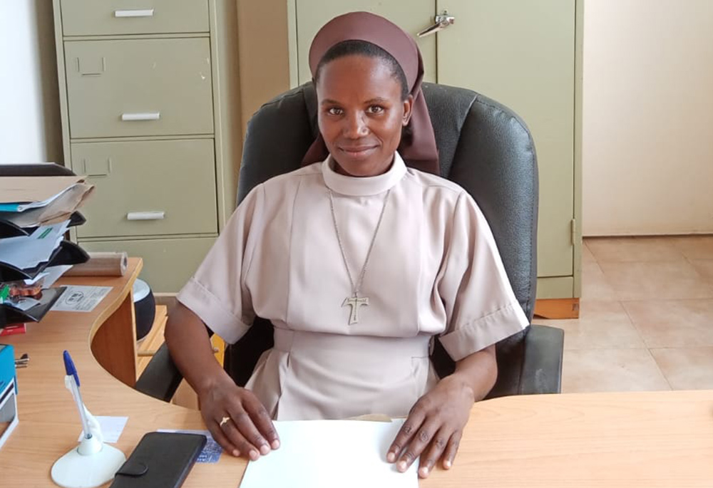 Sr. Rose Bonareri, the headteacher of Savelberg Mixed Day and Boarding Primary School (Mourine Achieng)