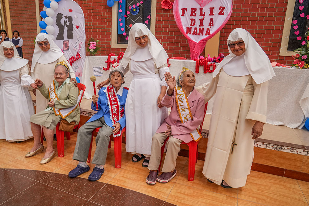 Little Sisters of the Abandoned Elderly (Hermanitas de los Ancianos Desamparados) hold a Mother's Day event for residents of the San José Nursing Home on May 11. Pope Leo XIV would attend these events when he was the bishop of Chiclayo, Peru, and listen to the stories of the residents of this nursing home. (GSR photo/Manuel Rueda)