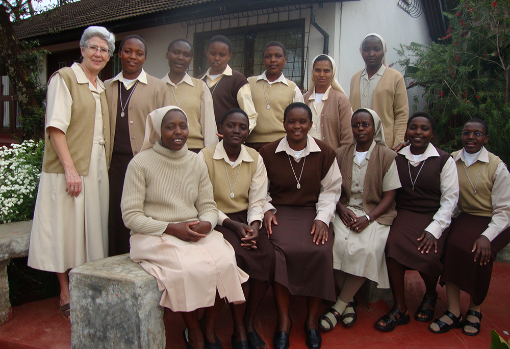 Franciscan Sisters of the Immaculate Sr. Maria Rosa with a team of members of her congregation that she recruited and trained in Kenya (Courtesy of Sr. Maria Rosa)