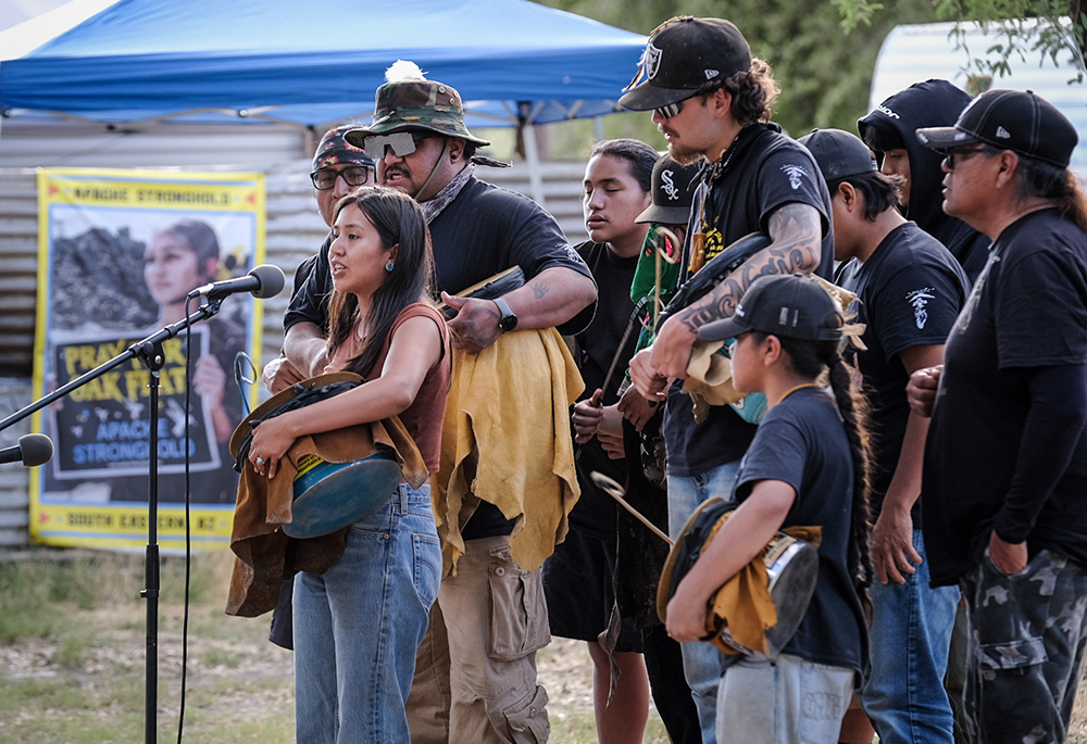 Musicians perform during demonstrations at Oak Flat. (Courtesy photo)