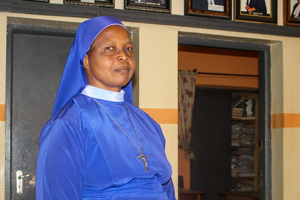 Sr. Chioma Onyenufoh, a member of the sisters of the Daughters of Mary Mother of Mercy, joined the Catholic Institute for Development, Justice and Peace in 2012 to provide for the material and spiritual needs of inmates across Nigeria. (Valentine Benjamin)