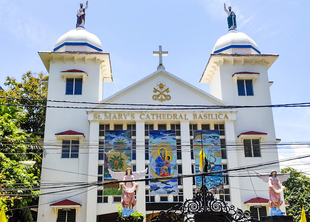 St. Mary's Cathedral Basilica remains closed because of the liturgical conflicts in the southwestern Indian Archdiocese of Ernakulam-Angamaly. (Thomas Scaria)