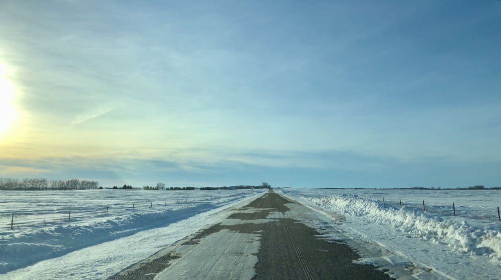 snowy road