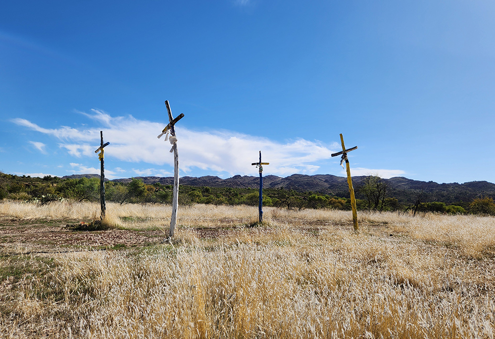 Oak Flat, known as Chi'chil Biłdagoteel among the Apaches, has been at the center of a land struggle for nearly two decades. A campground since the 1950s, the 6.7-acre area in southeastern Arizona has been a sacred space for 1,500 years for Apache and other Native tribes, who view it as a direct corridor to the Creator. (NCR photo/Brian Roewe)