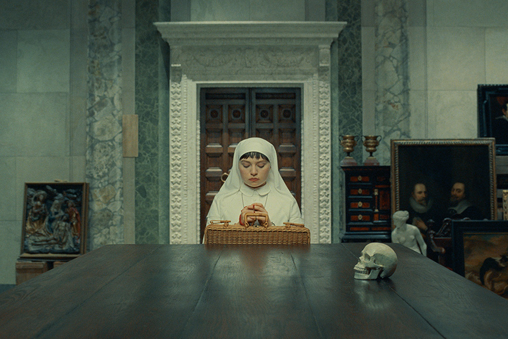 Mia Threapleton in Wes Anderson’s "The Phoenician Scheme." When her father lures Liesl out of the convent to prepare her to take over the family business, father and daughter must reckon with their wildly opposing views of life, relationships and morality. (Universal Pictures)
