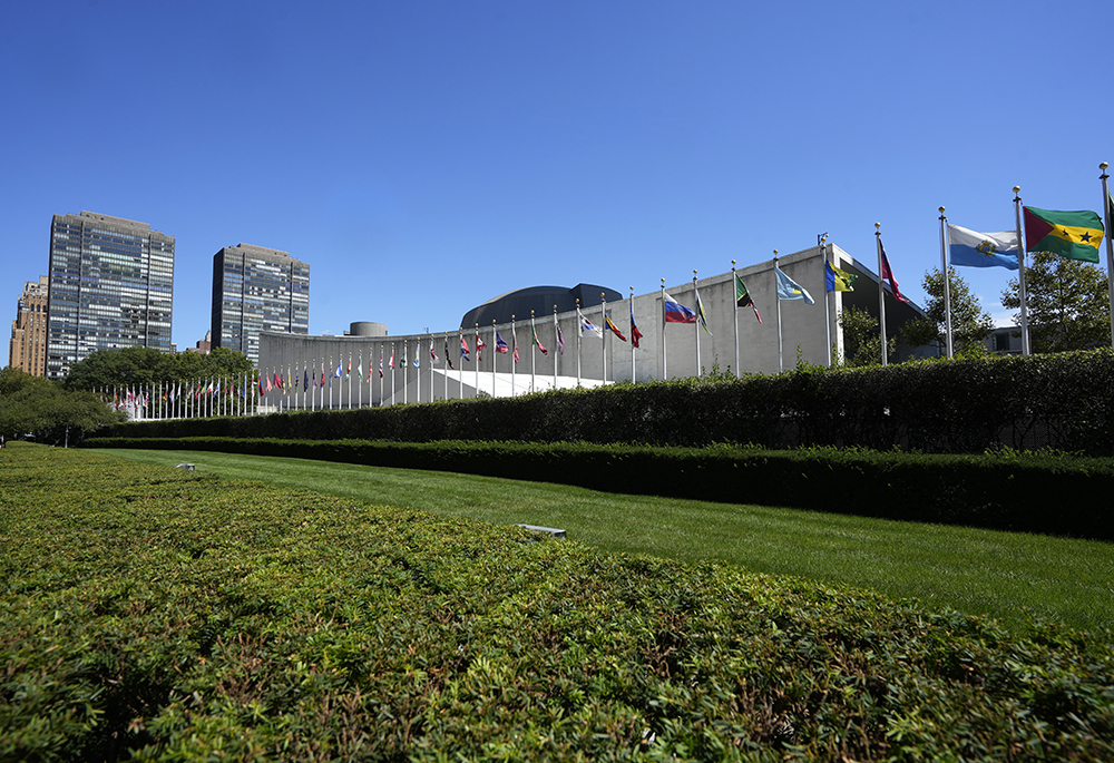 The United Nations General Assembly building in New York City is seen Sept. 8, 2025, a day before the opening of the 80th session of the U.N. General Assembly. (OSV News/Gregory A. Shemitz)