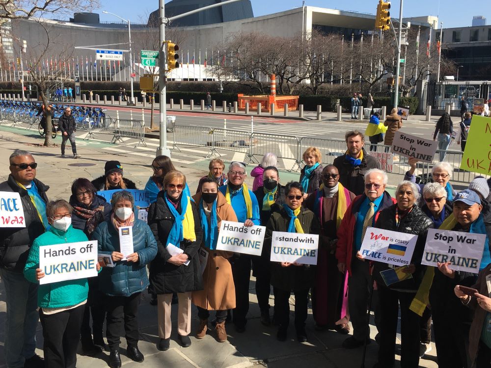 Vigil across from UN building in NY 
