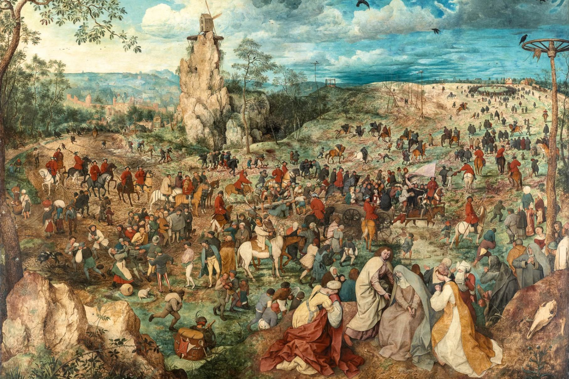 La Procesión al Calvario, óleo sobre madera de Pieter Bruegel el Viejo, 1564. (Foto: Wikimedia Commons/obra de dominio público)