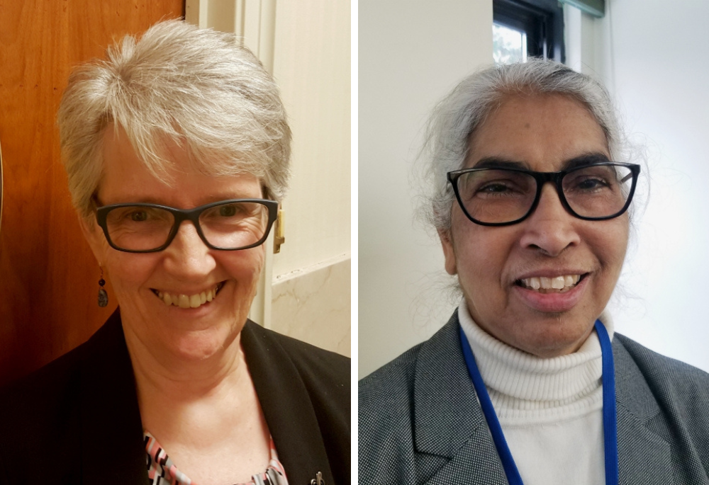 Sr. Winifred Doherty of Ireland, left, and Sr. Teresa Kotturan of India (GSR file photos)