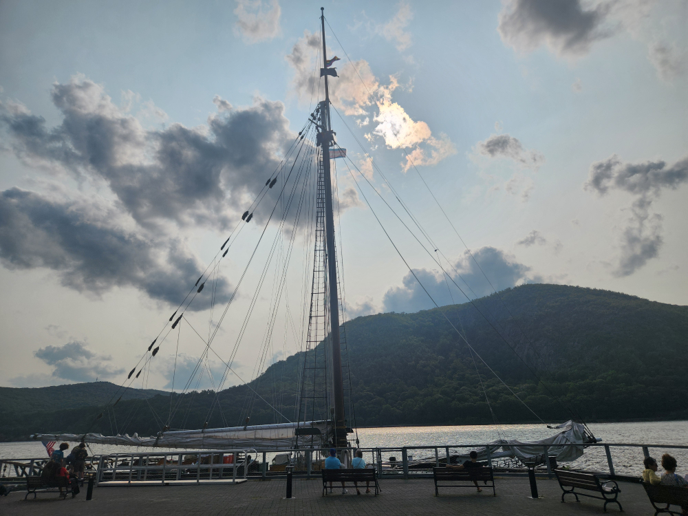 The Hudson River sloop Clearwater docked at the harbor of Cold Spring, New York, following the Sept. 5 Hudson River "Pilgrimage of Hope for Creation." (GSR photo/Chris Herlinger)