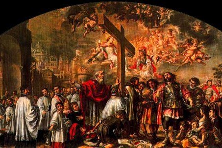 La Exaltación de la Cruz, óleo sobre lienzo de de JUan de Valdés Leal,  entre 1684 y 1685.  (Foto: Wikimedia Commons/obra de dominio público)