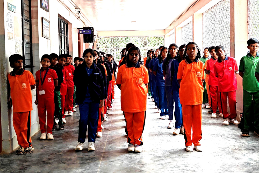 Students managed by the St. Joseph's of Tarbes nuns celebrate India's Independence Day on Aug. 15 in the presence of a Karnataka state government representative in the campus of Sumanahalli, a church center in Bengaluru. (Thomas Scaria)