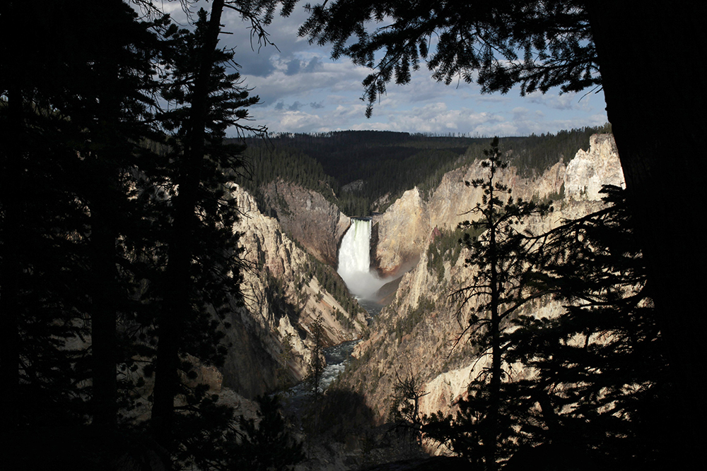 The Yellowstone River Lower Falls is pictured in a file photo at sunrise in Wyoming’s Yellowstone National Park. (OSV News/Reuters/Lucy Nicholson)