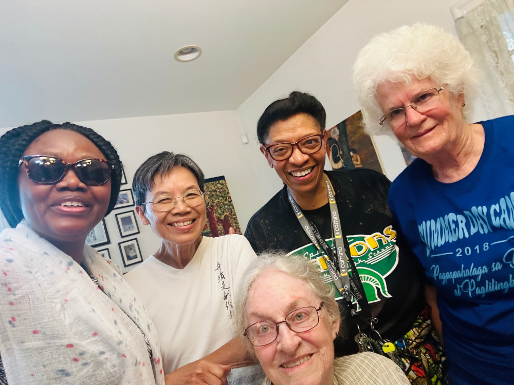 From left to right: Sr. Anne Arabome, Sr. Theresa Marie Chen, Sr. Deborah Lorentz (center front), Sr. Betty Harbison and Sr. Michele Walsh. (Courtesy of Anne Arabome)