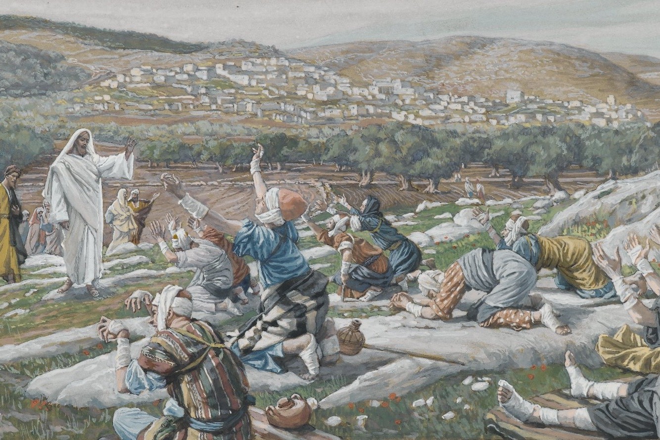 La curación de los diez leprosos, acuarela de James Tissot, entre 1886 and 1894. (Foto: Wikimedia Commons/obra de dominio público)