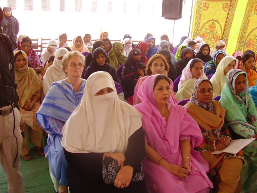 Rebecca Conlon at a multicultural event in the women's prison. (Jawed Munawer)