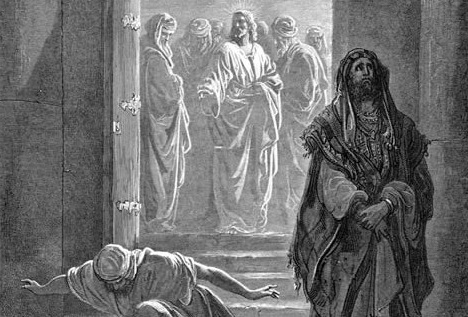 El fariseo y el publicano, grabado de Gustavo Doré. realizado entre 1866 y 1870. (Foto: Wikimedia Commons/obra de dominio público)