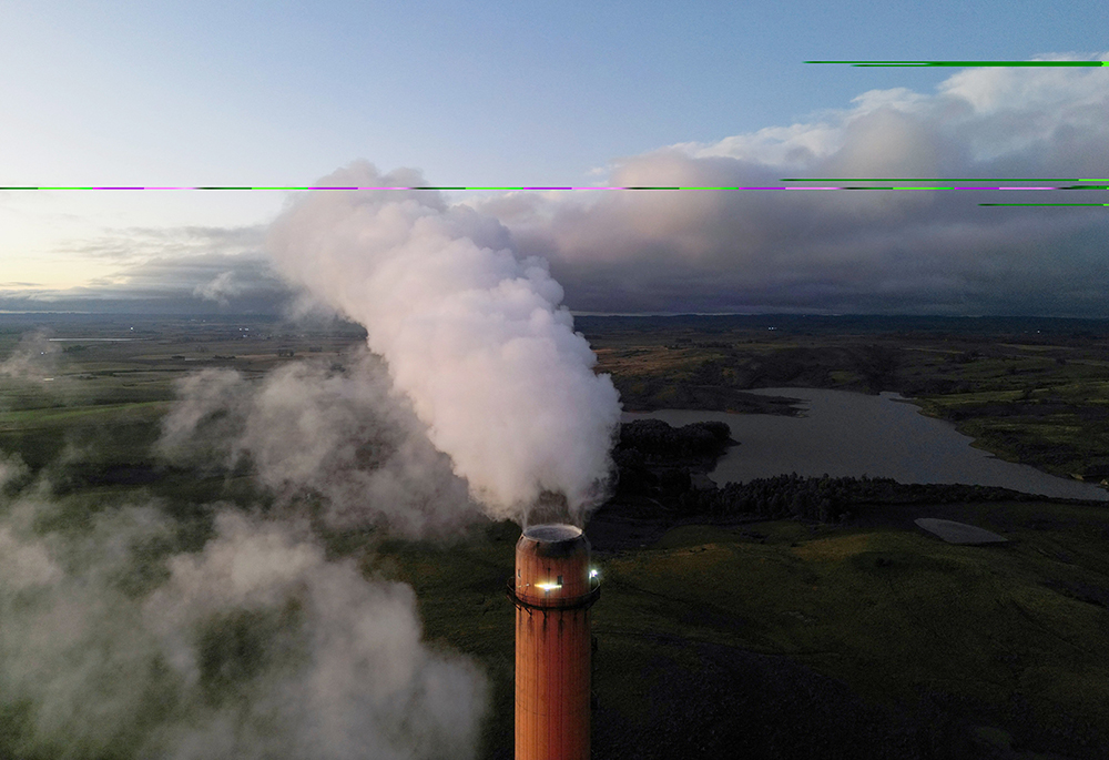A drone view of the chimney of the Candiota III coal-fired power plant in Candiota, Brazil, May 9, 2025. A delegation of cardinals, bishops and lay activists gives the Brazil church a strong presence at the 30th United Nations climate change conference, or COP30, taking place Nov. 10-21 in Belém. (OSV News/Reuters/Diego Vara)