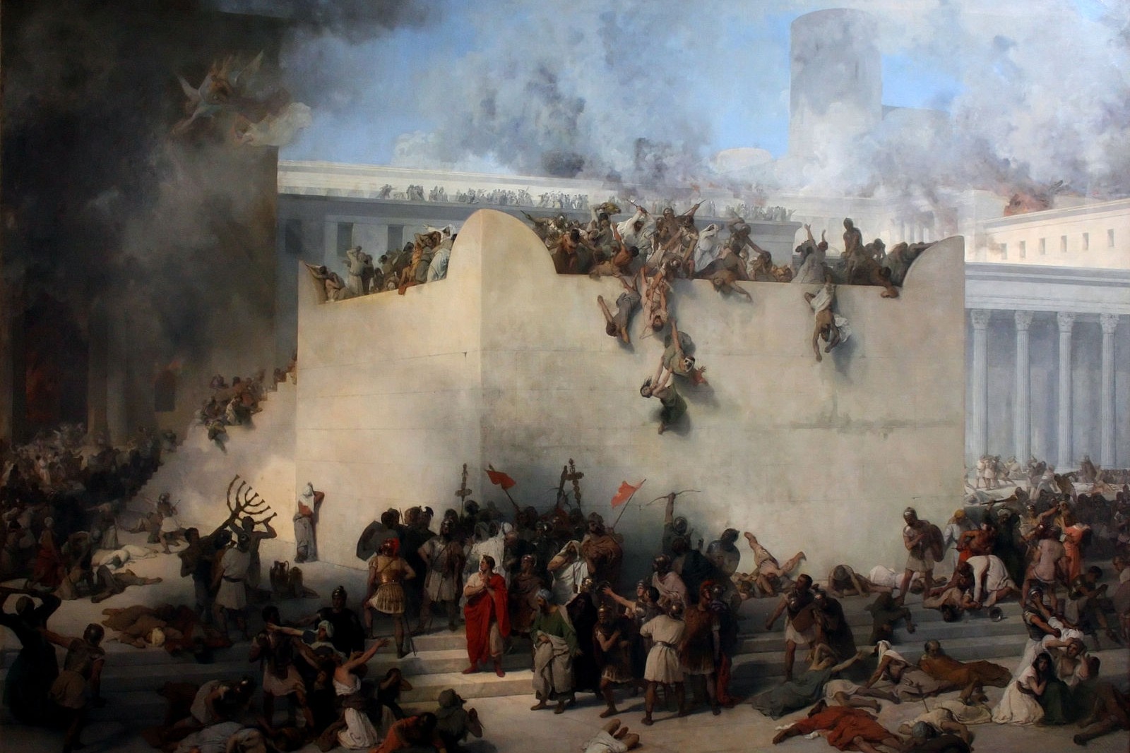 Destrucción de Jesusalén, óleo de Francesco Hayez, 1867. (Foto: Wikimedia Commons/obra de dominio público)