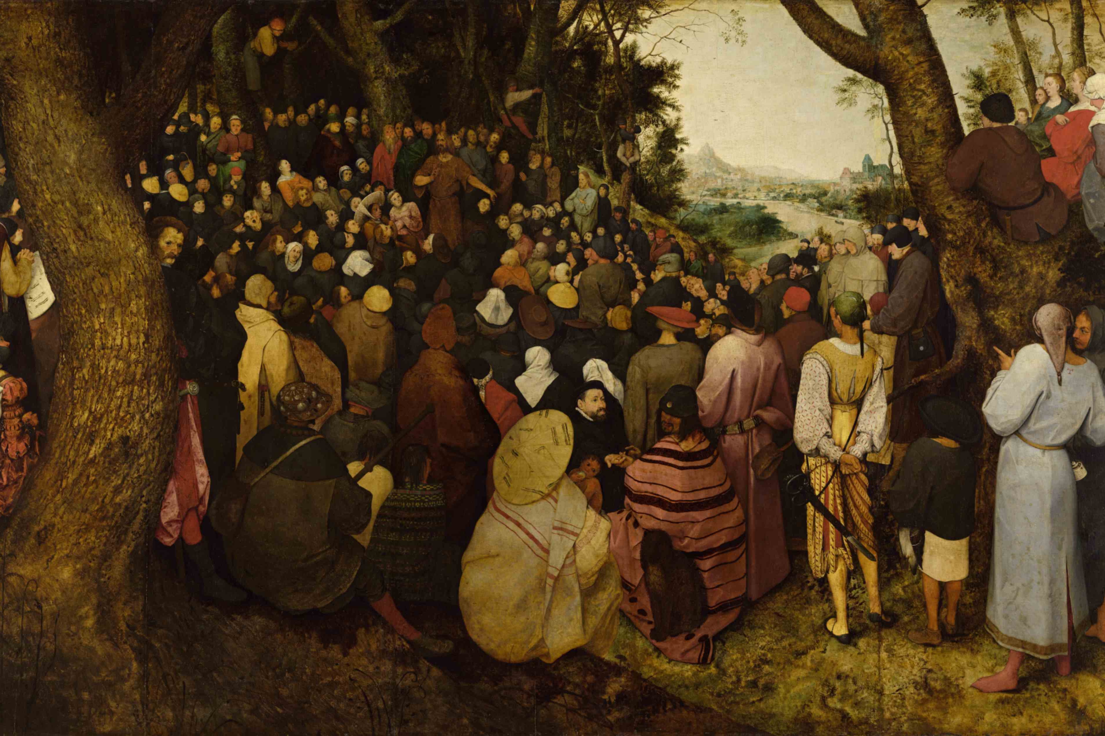 El sermón de san Juan Bautista, óleo de Pieter Bruegel el Viejo, 1566. (Foto: Wikimedia Commons/obra de dominio público)