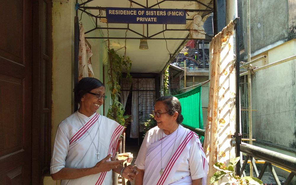 Sr. Judith Meckado of the Franciscan Missionaries of Christ the King talks to another member of her community at their convent in Panaji, capital of Goa state in western India. (Lissy Maruthanakuzhy)