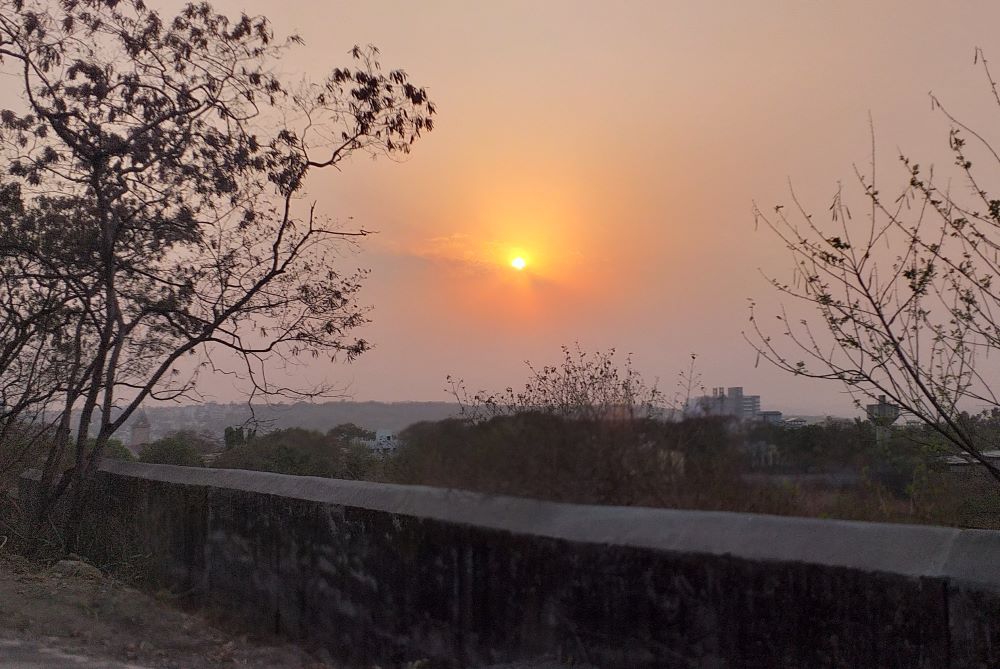 A sunset over Samanvaya is one example of God's beauty and wonder at the eco-health center in Pune, India. (Rowena Miranda)