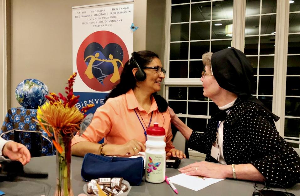 Few sisters talk at a conference in Cleveland on anti-trafficking.