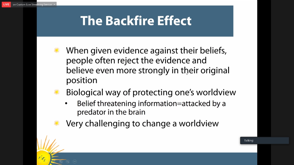 Network offered context on the factors that shape one's worldview. (GSR screenshot)