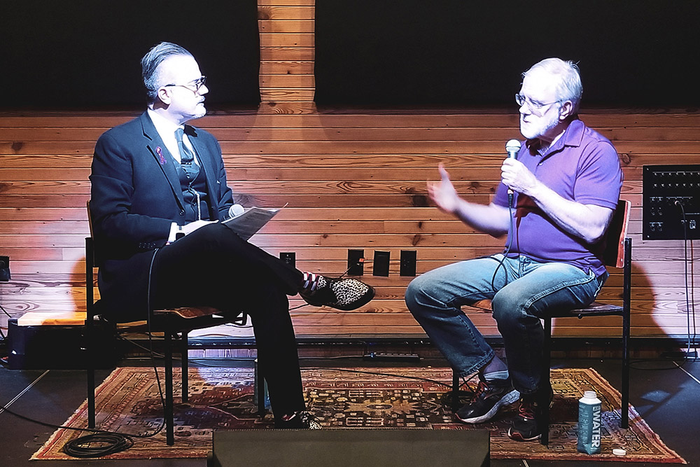 MarkAlain Dery interviews Howie Hawkins, right, Green Party candidate for president of the United States, Oct. 28, 2019, on WHIV-FM in New Orleans, Louisiana. (Flickr/Bart Everson, CC by SA 2.0)