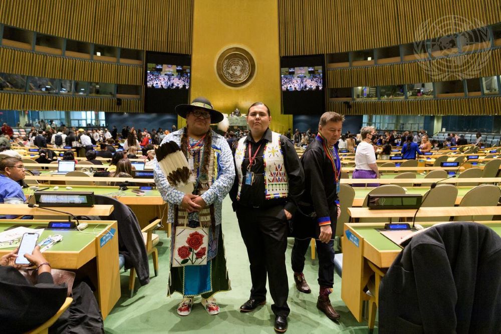 Delegates at the United Nations General Assembly Hall in New York before the April 25 opening of the Permanent Forum on Indigenous Issues (U.N. photo)