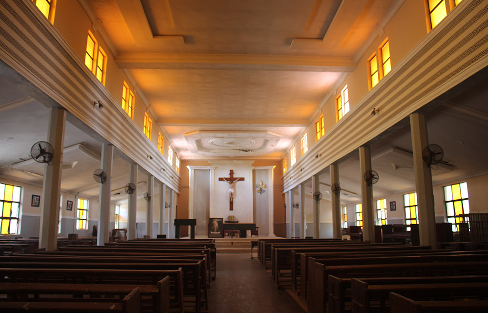 The interior of St. Francis Xavier Catholic Church in Owo, Ondo, Nigeria (GSR photo/Valentine Iwenwanne)