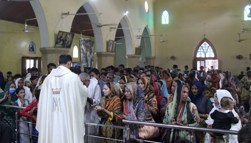 Fr. Tariq George, rector of the shrine in Mariamabad, at the Church of St. Mary and St. Joseph (Courtesy of Anthony Gill)