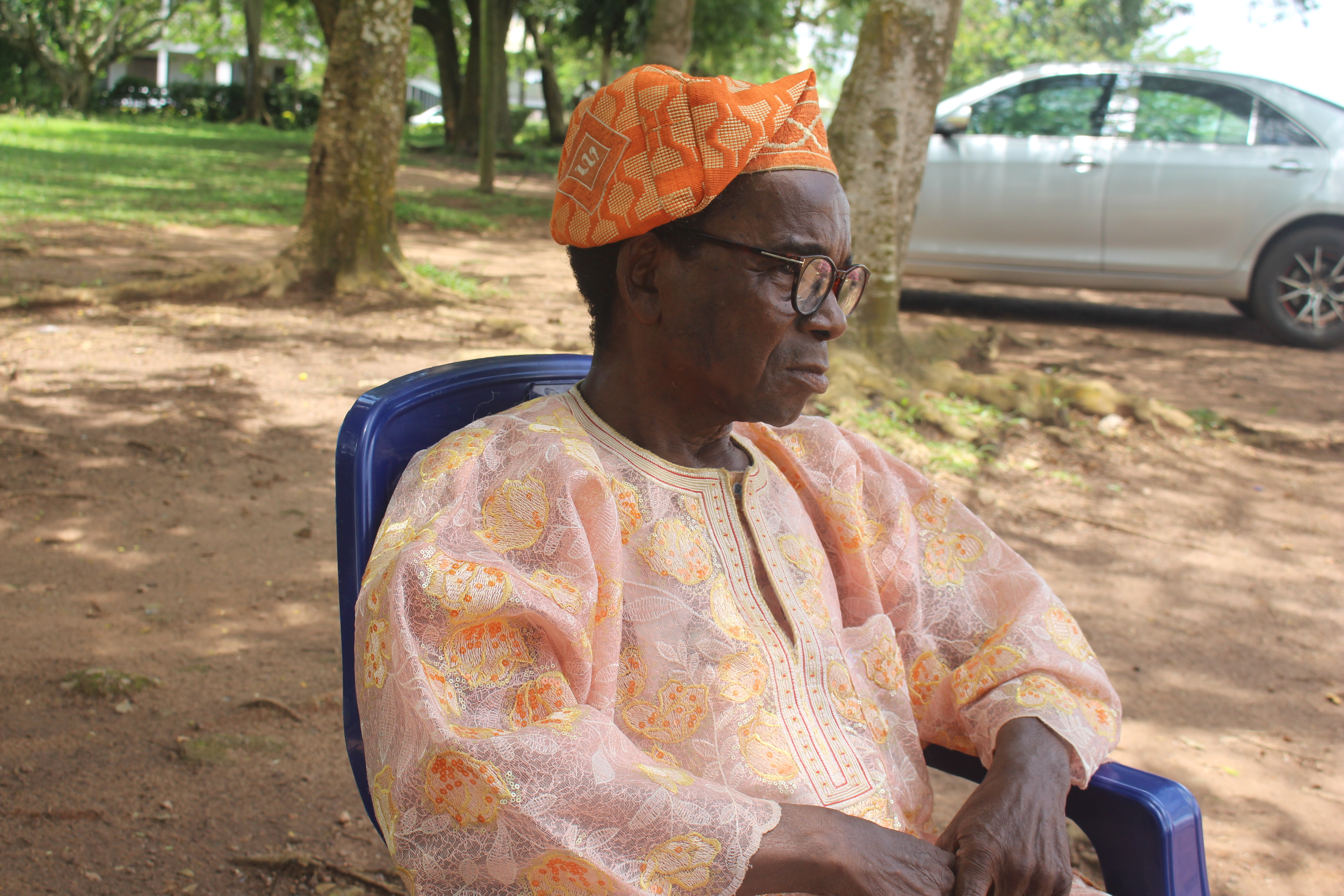 Bade Salau was shot in his chest and cheeks June 5 at St. Francis Xavier Catholic Church in Owo, Ondo, Nigeria. He attributed his survival to the scapular he wore around his neck and the rosery he had in his chest pocket. (GSR photo/Valentine Iwenwanne)