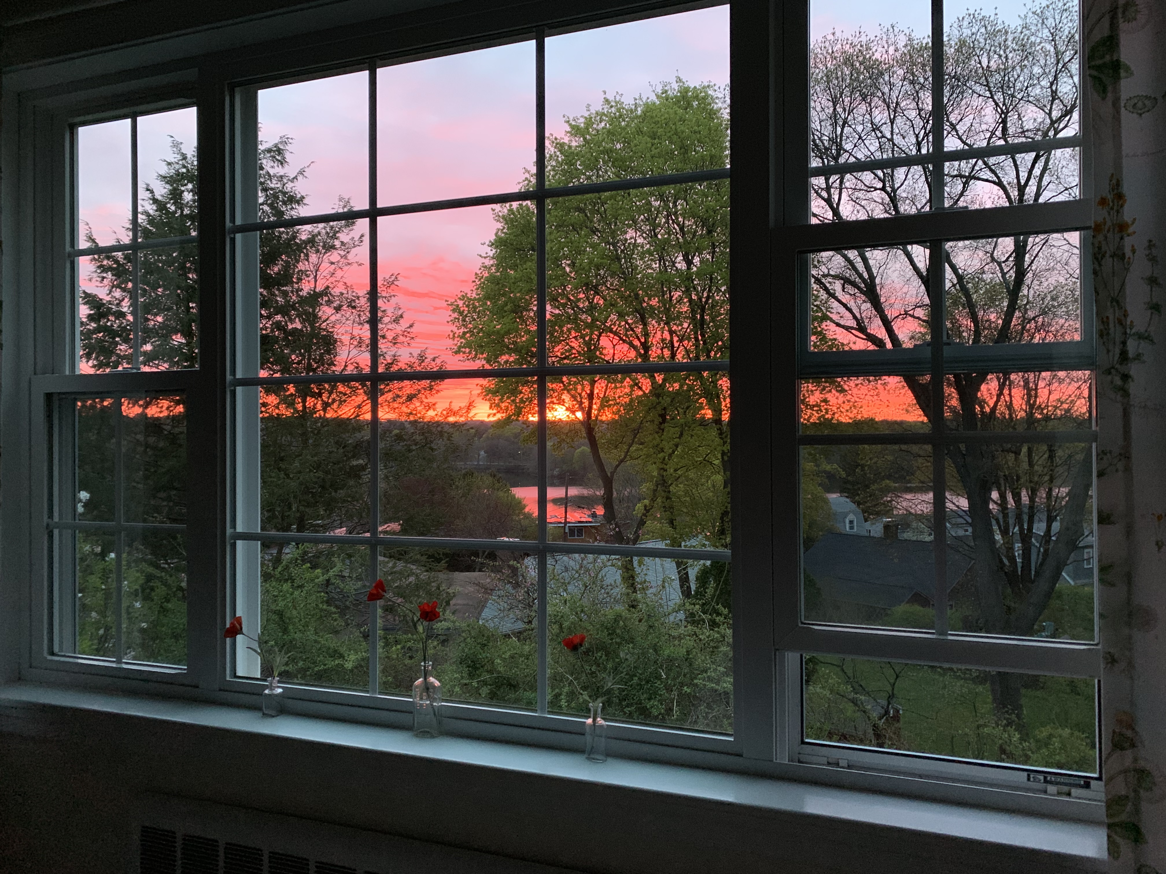 sunrise from a window