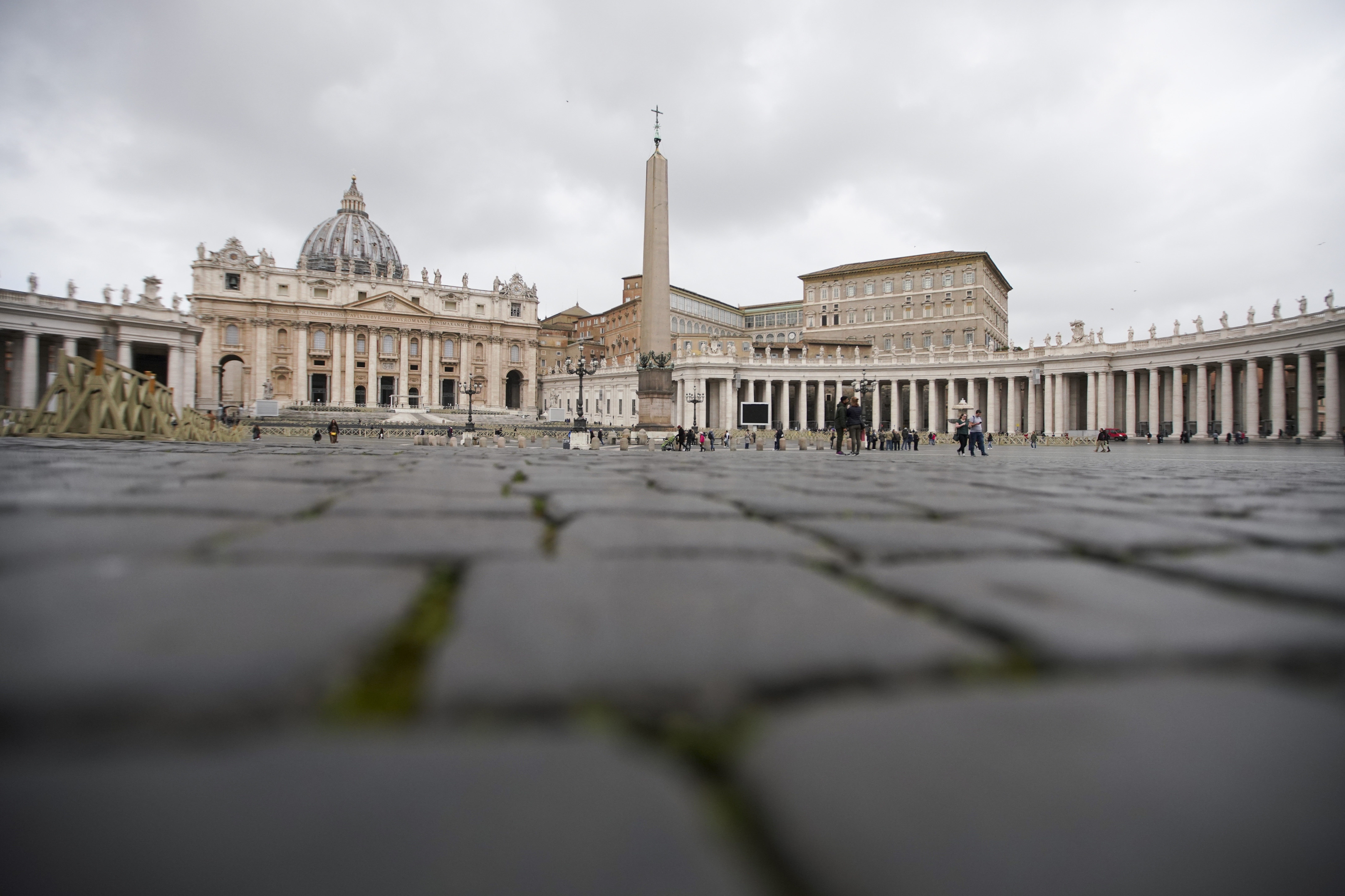 A view of St. Peter's Square at the Vatican on March 6, 2020. (AP Photo/Andrew Medichini)