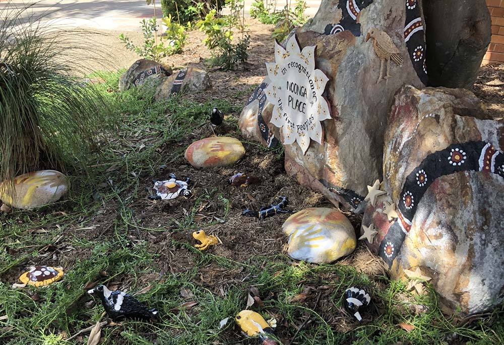 Noonga Place, the reconciliation garden in front of the regional house of the Sisters of St. Joseph of the Sacred Heart in Nundah, Queensland, Australia