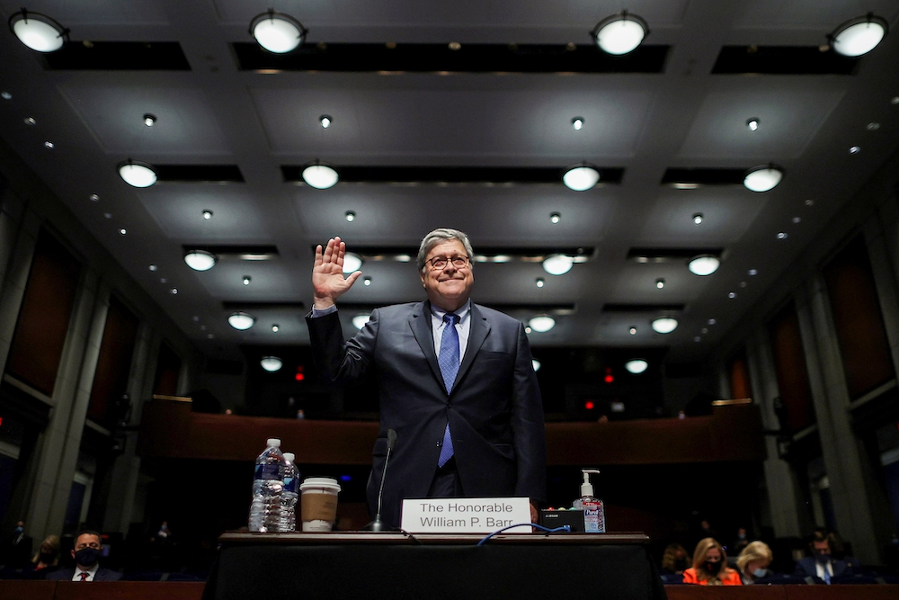 Attorney General William Barr is sworn in to testify before the House Judiciary Committee on Capitol Hill in Washington July 28. (CNS/Reuters/Chip Somodevilla)