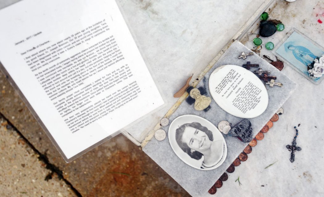 The gravesite of Charlene Richard, a sainthood candidate who has the title "Servant of God," is seen in this undated photo. The young Cajun girl from the Diocese of Lafayette, Louisiana, who died of leukemia in 1959 at age 12, is regarded as a saint by ma