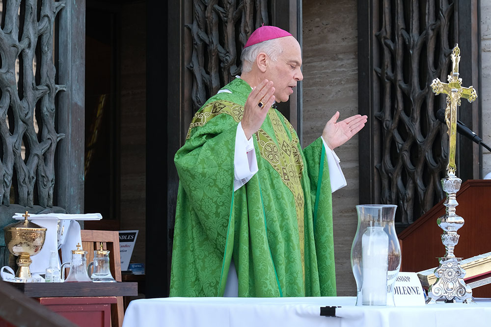 San Francisco Archbishop Salvatore Cordileone celebrates Mass Sept. 20, 2020. (CNS/Archdiocese of San Francisco/Dennis Callahan)