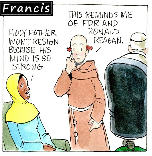 Francis, the comic strip: Francis reminds Leo of FDR and Ronald Reagan. But why?