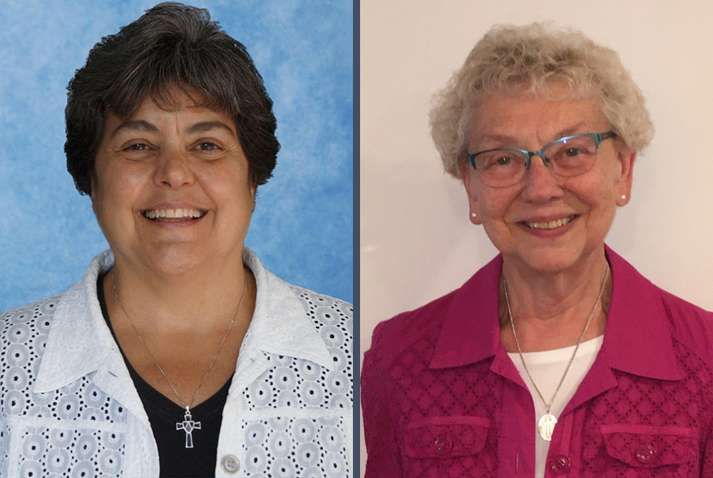 Sr. Rebecca Ann Gemma of the Dominican Sisters of Springfield, Illinois, left, and Sr. Rose Marie Jasinski of the Sisters of Bon Secours, the two candidates for president-elect of the Leadership Conference of Women Religious (Aaron Tebrinke/Courtesy of th