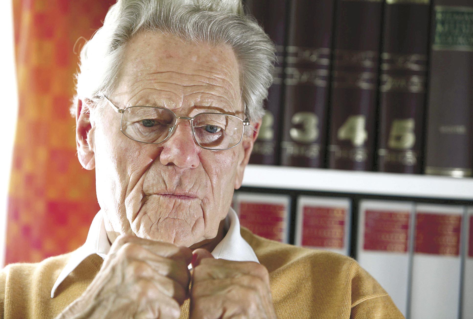 Fr. Hans Küng at home in Tübingen, Germany, in 2010 (Newscom/JDD/SIPA/Eric Dessonsk)