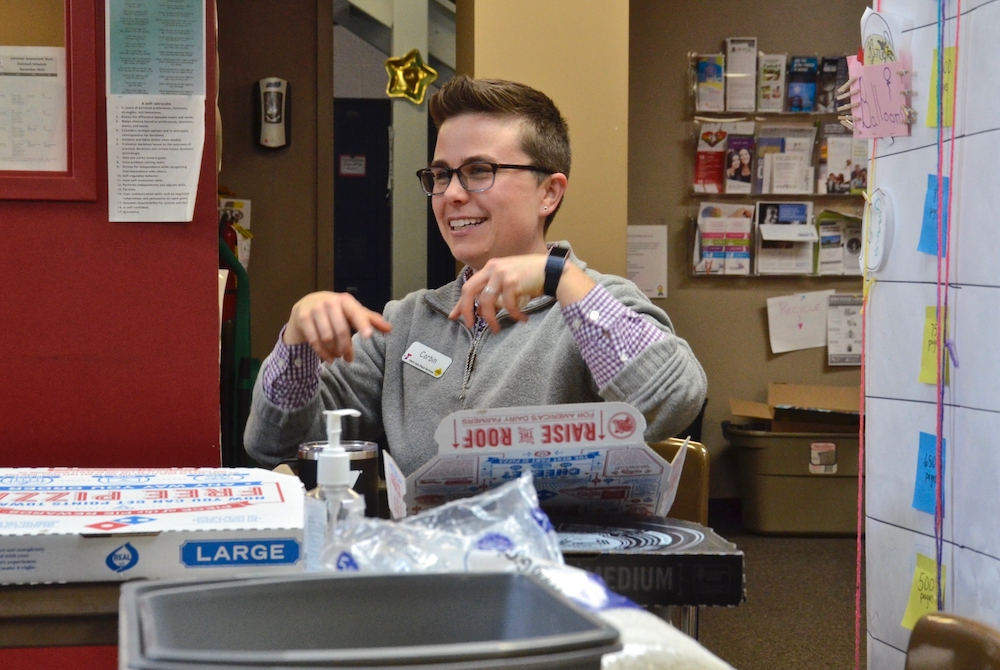 Providence Sr. Corbin Hannah, youth development coordinator of YMCA Safe Place Services in Louisville, Kentucky, in December 2019 (GSR photo/Dan Stockman)