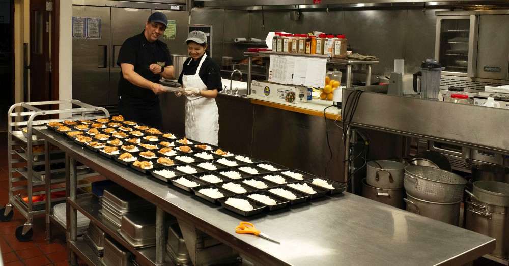 Food preparation in the kitchen at Mater Dolorosa (Michael Cunningham, OSF)