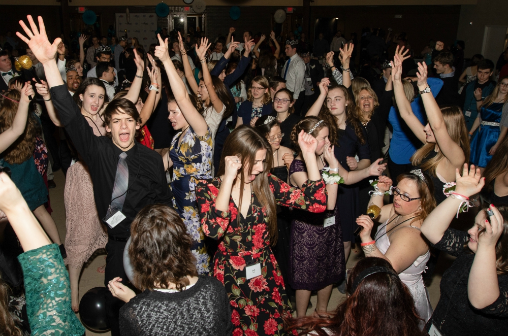 The dance floor is hopping at the Night to Shine event Feb. 8 at All Saints Parish in Manassas, Virginia. (Arlington Catholic Herald/Joe Cashwell) 